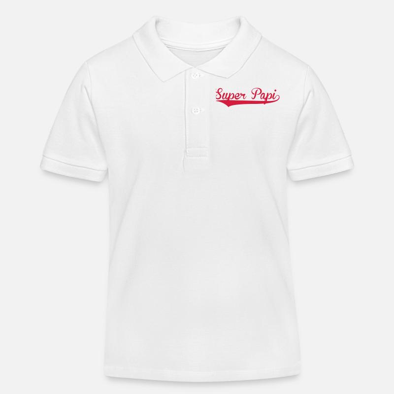 Super Papi - Polo enfant bio Stanley/Stella - blanc