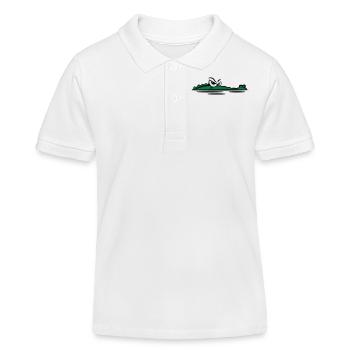Krokodil lauern wasser - Kinder Organic Poloshirt Mini Sprinter von Stanley/Stella - Weiß - Vorne