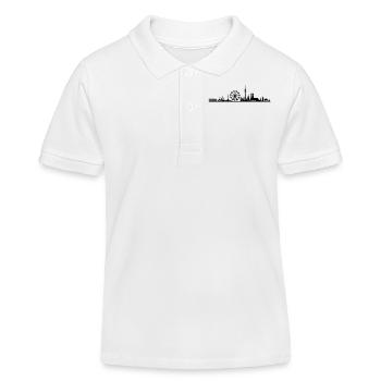 Skyline - München Riesenrad - Kinder Organic Poloshirt Mini Sprinter von Stanley/Stella - Weiß - Vorne