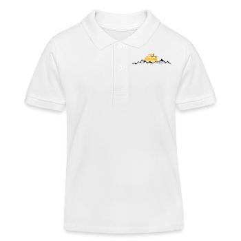 MONTAGNES Paysage Silhouette Panorama - Polo enfant bio Stanley/Stella - blanc - Devant