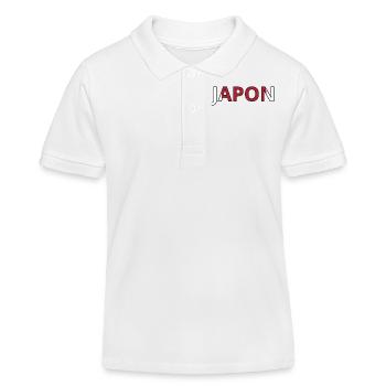Flag of Japan - Kids Organic Polo Shirt by Stanley/Stella - white - Front