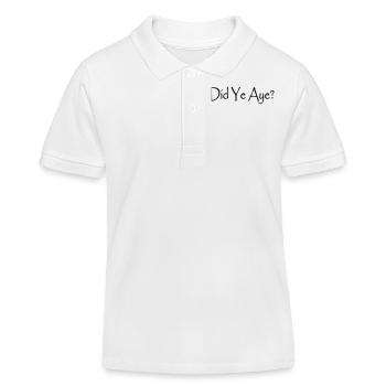 Did Ye Aye? - Kids Organic Polo Shirt by Stanley/Stella - white - Front