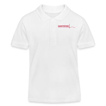 Sanitäter - Kinder Organic Poloshirt Mini Sprinter von Stanley/Stella - Weiß - Vorne