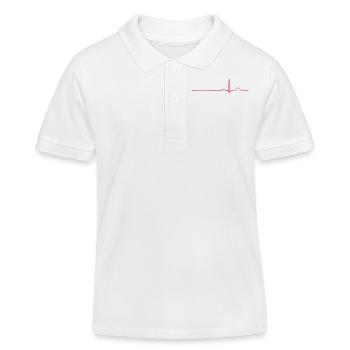 EKG Sinusrhythmus - Kinder Organic Poloshirt Mini Sprinter von Stanley/Stella - Weiß - Vorne