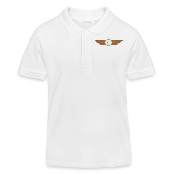Vogel Flugabzeichen - Kinder Organic Poloshirt Mini Sprinter von Stanley/Stella - Weiß - Vorne
