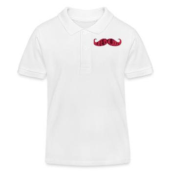 Schnurrbart - Das Leben ist ein Witz - Kinder Organic Poloshirt Mini Sprinter von Stanley/Stella - Weiß - Vorne