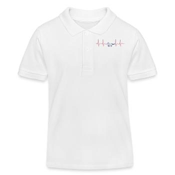 EKG-Kurve Pferd - Kinder Organic Poloshirt Mini Sprinter von Stanley/Stella - Weiß - Vorne