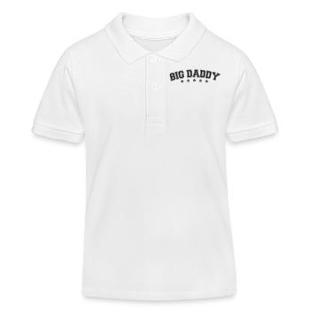 Fête des pères logo Big Daddy héros papa Vater - Polo enfant bio Stanley/Stella - blanc - Devant