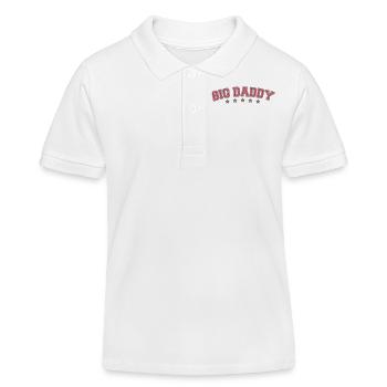 Logo Vatertag Big Daddy Held Papa Vater - Kinder Organic Poloshirt Mini Sprinter von Stanley/Stella - Weiß - Vorne