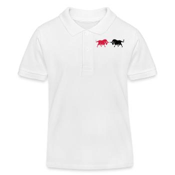 stiere - Kinder Organic Poloshirt Mini Sprinter von Stanley/Stella - Weiß - Vorne