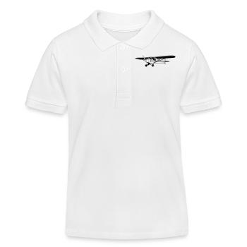 Piper Cub - Kinder Organic Poloshirt Mini Sprinter von Stanley/Stella - Weiß - Vorne