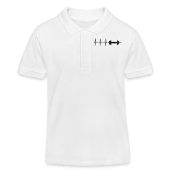 herzschlag haltère workout - Polo enfant bio Stanley/Stella - blanc - Devant