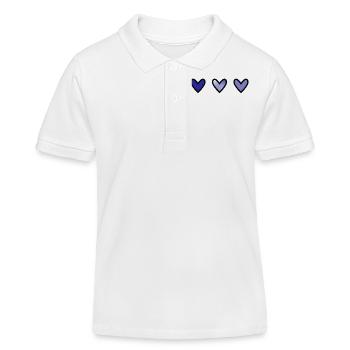HERZ. HERZ. VALENTINSTAG. LIEBE. LIEBE - Kinder Organic Poloshirt Mini Sprinter von Stanley/Stella - Weiß - Vorne