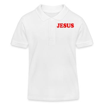 Jesus - Polo enfant bio Stanley/Stella - blanc - Devant