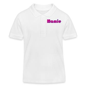 MAMIE. FÊTE DES MÈRES. BONNE FÊTE MAMIE. JE T'AIME - Polo enfant bio Stanley/Stella - blanc - Devant