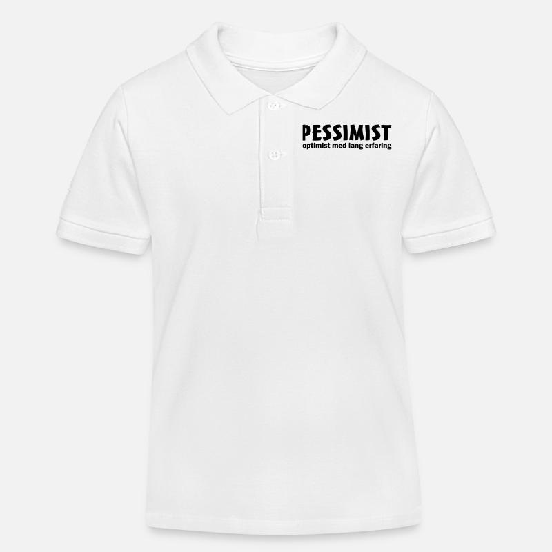 pessimiste optimiste avec une longue expérience - Polo enfant bio Stanley/Stella - blanc