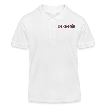 Cok Bande Dessinée 3xSmiley Gris Rouge - Polo enfant bio Stanley/Stella - blanc - Devant