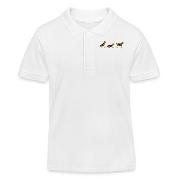 Sitz Platz Steh Beagle - Kinder Organic Poloshirt Mini Sprinter von Stanley/Stella - Weiß - Vorne