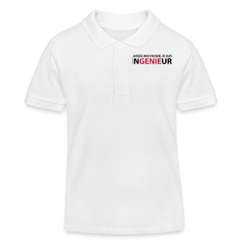 Laissez-Moi passer, je suis ingenieur - Polo enfant bio Stanley/Stella - blanc - Devant
