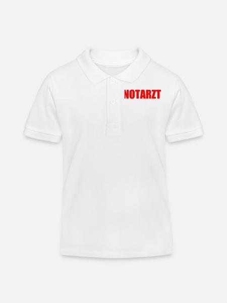 Notarzt - Kinder Organic Poloshirt Mini Sprinter von Stanley/Stella - Weiß