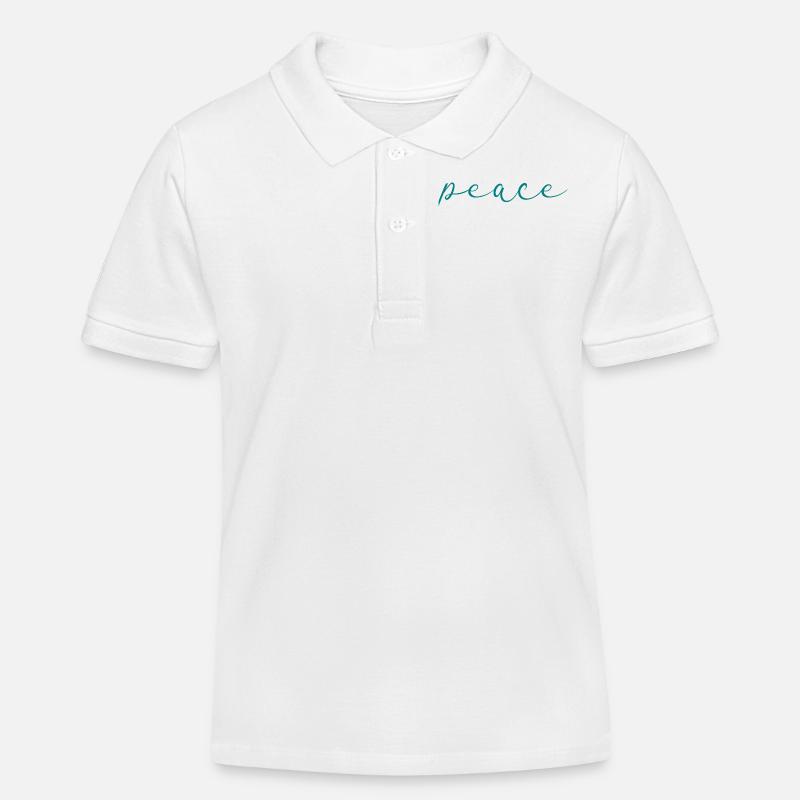paix - Polo enfant bio Stanley/Stella - blanc