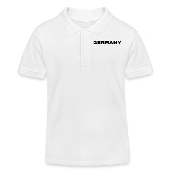 Germany - Soccer - Fussball - Slogan - Deutschland - Kinder Organic Poloshirt Mini Sprinter von Stanley/Stella - Weiß - Vorne