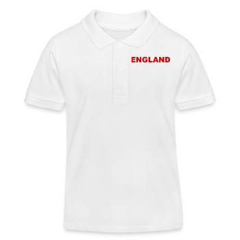 England - Soccer - Football - Fußball - GB - Kinder Organic Poloshirt Mini Sprinter von Stanley/Stella - Weiß - Vorne