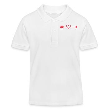 pfeil herz - Kinder Organic Poloshirt Mini Sprinter von Stanley/Stella - Weiß - Vorne