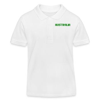 Australia - Australien - Sydney - Down Under - Kids Organic Polo Shirt by Stanley/Stella - white - Front