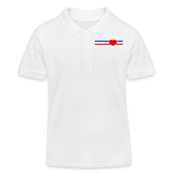 Schleswig-Holstein Herz - Kinder Organic Poloshirt Mini Sprinter von Stanley/Stella - Weiß - Vorne