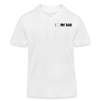 I love my dad - Kinder Organic Poloshirt Mini Sprinter von Stanley/Stella - Weiß - Vorne