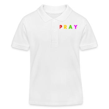 Pray - Kids Organic Polo Shirt by Stanley/Stella - white - Front
