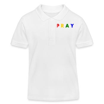 Pray - Kids Organic Polo Shirt by Stanley/Stella - white - Front