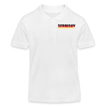 Germany Schriftzug in den Nationalfarben - Kinder Organic Poloshirt Mini Sprinter von Stanley/Stella - Weiß - Vorne