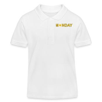 Lundi - Polo enfant bio Stanley/Stella - blanc - Devant