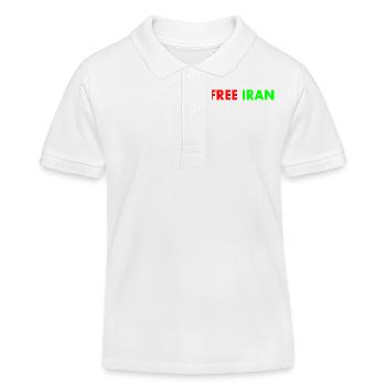 Free iran - Polo enfant bio Stanley/Stella - blanc - Devant