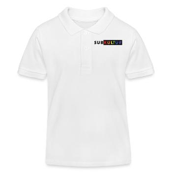 Subkultur Logo CSD#2 - Kinder Organic Poloshirt Mini Sprinter von Stanley/Stella - Weiß - Vorne