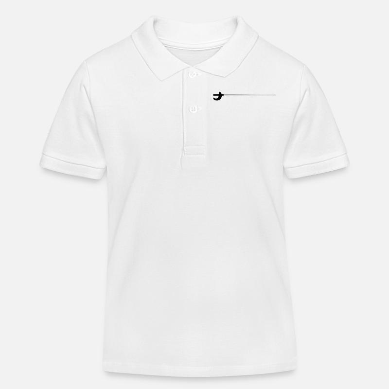 Säbel - Kinder Organic Poloshirt Mini Sprinter von Stanley/Stella - Weiß