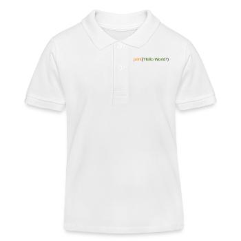 Hello World Python - Kinder Organic Poloshirt Mini Sprinter von Stanley/Stella - Weiß - Vorne