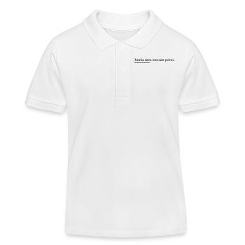 Omnia mea mecum porto. - Kinder Organic Poloshirt Mini Sprinter von Stanley/Stella - Weiß - Vorne