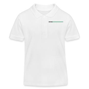 Lichtschwert - Kinder Organic Poloshirt Mini Sprinter von Stanley/Stella - Weiß - Vorne