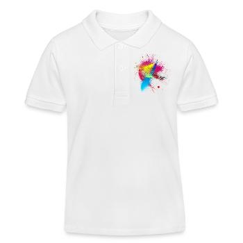 Design Abstrait Peinture - Polo enfant bio Stanley/Stella - blanc - Devant