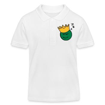 Peas king sleep - Kids Organic Polo Shirt by Stanley/Stella - white - Front
