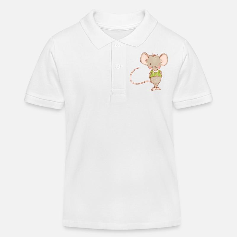 Maus - Kinder Organic Poloshirt Mini Sprinter von Stanley/Stella - Weiß