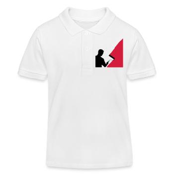 Maler und Lackierer - Vektor - Kinder Organic Poloshirt Mini Sprinter von Stanley/Stella - Weiß - Vorne