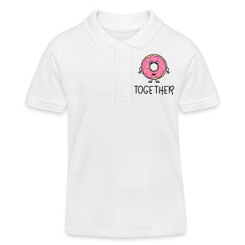 Better Together Partnerlook (Part2) Donut - Kinder Organic Poloshirt Mini Sprinter von Stanley/Stella - Weiß - Vorne