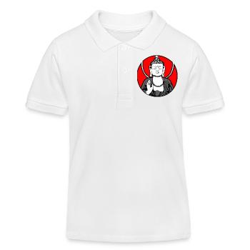 Gautama Buddha Logo - Kinder Organic Poloshirt Mini Sprinter von Stanley/Stella - Weiß - Vorne