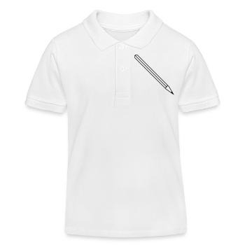 pencil - Polo enfant bio Stanley/Stella - blanc - Devant