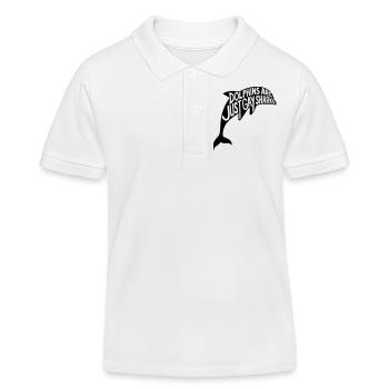 Dolphins Are Just Gay Sharks - Kids Organic Polo Shirt by Stanley/Stella - white - Front