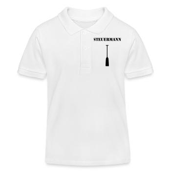 Steuermann Drachenboot Kapitän Steuern 1c - Kinder Organic Poloshirt Mini Sprinter von Stanley/Stella - Weiß - Vorne